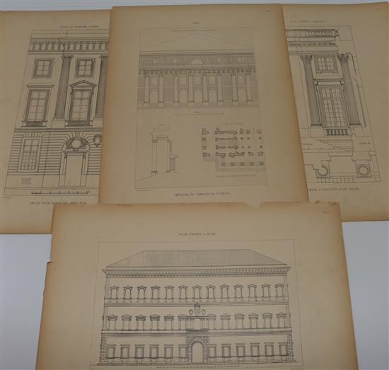 Portfolio of Architectural prints, topographical & childrens prints, including military maps